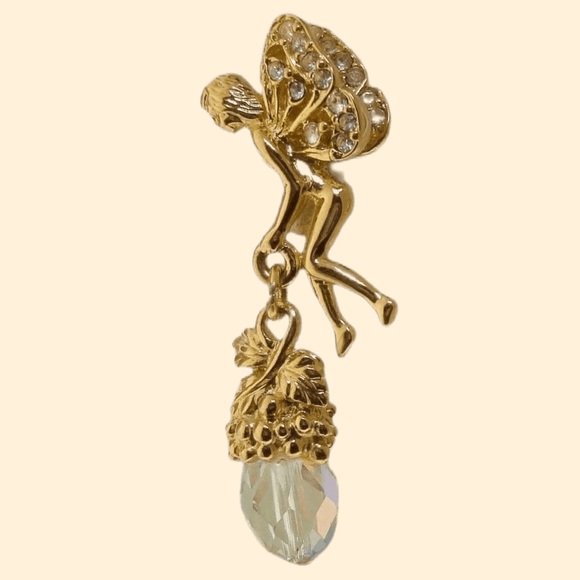 🧚♀️ Kirks Folly, Vintage Vale of the Fairies Earrings - Picture 4 of 16